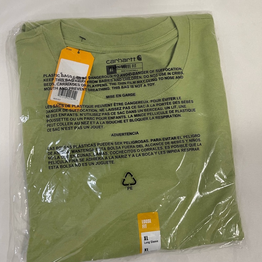 Carhartt Men's Loose fit Heavyweight Long Sleeve Logo Sleeve Graphic shirt NWT - Picture 9 of 9